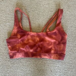 Athleta Orange Tie Dye Sports Bra